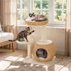 Yaheetech Kratzbaum aus PE-Rattan, 72 cm, mit Katzenhöhle & Produktbild-Vorschau 1