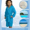 Celodoro Kinder Bademantel mit Kapuze Baumwolle - Blau Produktbild-Vorschau 5