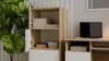 Commode étroite à portes ATALLA - chêne artisanal / blanc Voir les images du produit 9