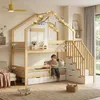 Merax Etagenbett Kinderbett 90x200 cm mit Schubladen, Produktbild-Vorschau 8