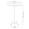 A white circular clothing rack with dimensions indicated by text. Náhled obrázku produktu