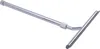 A silver telescopic bathroom wiper with a gray rubber blade, shown against a white background. Produktbild-Vorschau