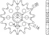 DID transmissieset, zwart/goud, ketting met 126 schakels, Productafbeelding-voorbeeld 4