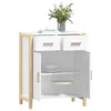 Sideboard Weiß 62x38x75 cm Holzwerkstoff Produktbild-Vorschau 3