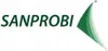 The image shows the brand name SANPROBI and a green abstract graphic. Produktbild-Vorschau