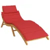 The Living Store Sonnenliegen-Auflage Rot 186x58x3 cm Produktbild-Vorschau 3