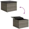 vidaXL Tabouret de jardin avec coussin Gris 55x55x37 cm Voir les images du produit 6