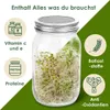 Vigevee 2x Sprossenglas Keimglas mit Deckel & Sieb Mit Produktbild-Vorschau 4
