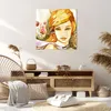 Bild auf Leinwand - Leinwandbild - Frau Sommer Blume - Produktbild-Vorschau 7