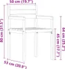 vidaXL Sedie da giardino 4 pezzi 50x53x80 cm in legno Anteprima dell’immagine prodotto 8