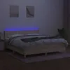 The Living Store Boxspringbett mit Matratze & LED Creme Produktbild-Vorschau 4