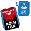 Hier parkt ein Köln Fan Parkscheibe in Vereinsfarben Produktbild-Vorschau 2