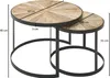 WOHNLING Couchtisch 2er Set Mango Massivholz Satztisch Rund Produktbild-Vorschau 7