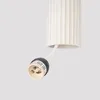 Moderne beige runde Pendelleuchte Ø20cm drei Wellrohre für Produktbild-Vorschau 17