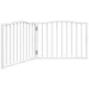 A white wooden pet gate is shown against a white background. Náhľad obrázku produktu