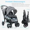 COSTWAY Kombikinderwagen bis 30 kg, Geschwisterwagen Produktbild-Vorschau 3