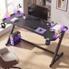 VASAGLE Gaming Tisch mit LED, Z-Förmig Computertisch, Produktbild-Vorschau 5