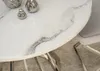 Kulatý jídelní stůl EZREKA - bílý mramor / lesklý chrom Náhled obrázku produktu 6