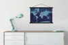 MuchoWow® Textilposter Weltkarte - Abstrakt - Blau 90x60 cm Produktbild-Vorschau 3