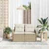 vidaXL Sofa ogrodowa z poduszkami beżowa 121 x 62 x 69 cm z Podgląd zdjęcia produktu 3