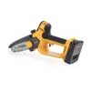A yellow and black battery-powered chainsaw is shown against a white background. Produktbild-Vorschau
