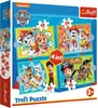 Trefl 4 w 1 Puzzle - Paw Patrol 12, 15, 20, 24 elementy Podgląd zdjęcia produktu 1