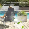 Outsunny Sonnenliege klappbar Gartenliege mit Kopfkissen Produktbild-Vorschau 7
