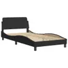 Bettgestell mit Kopfteil Schwarz 100x200 cm Samt - Produktbild-Vorschau 2