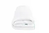 A white duvet is folded and placed on a white background. Produktbild-Vorschau