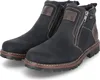 A pair of black winter boots with brown accents and zippers. Anteprima dell’immagine prodotto