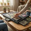 Tavolo per puzzle Relaxdays, per 1000 pezzi, con 6 Anteprima dell’immagine prodotto 2