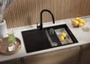 PRIMAGRAN Spülbecken Alles Schwarz 78x50cm, Granitspüle 1 Produktbild-Vorschau 2