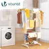 VOUNOT® Stendibiancheria a 4 livelli con rotelle 125x62x173 Anteprima dell’immagine prodotto 2