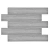 A set of six light gray wooden planks arranged in a staggered pattern against a white background. Anteprima dell’immagine prodotto