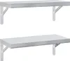 vidaXL Mensole a muro 2 pezzi 50x23,5 cm argento acciaio Anteprima dell’immagine prodotto 1