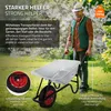 Taczka ECD Germany, 100 l, korpus ze stali ocynkowanej – Podgląd zdjęcia produktu 5