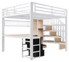 Hoogslaper 140 x 200 cm met bureau, opbergruimte in de Productafbeelding-voorbeeld 15