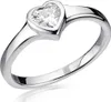 MATERIA Damen Ring Herz mit Zirkonia weiß - 925 Sterling Produktbild-Vorschau 1
