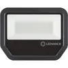 A studio shot of a black LED floodlight. Voir les images du produit