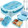 Lunchbox mit Fächern für Besteck Produktbild-Vorschau 1