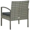 vidaXL Chaise de jardin avec coussin Poly Rattan Gris Voir les images du produit 3
