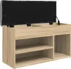 vidaXL Lavice na boty Sonoma dub 82x32x45,5 cm Materiál na Náhled obrázku produktu 4