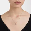 Swarovski Naszyjnik z zawieszką Birthstone April Cushion Podgląd zdjęcia produktu 6