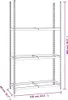 vidaXL Portagomme a 3 ripiani argento 110x40x200 cm in Anteprima dell’immagine prodotto 8