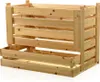 A wooden crate with multiple shelves, designed for storage. Podgląd zdjęcia produktu