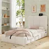 Letto per bambini imbottito Merax 90x200 con contenitore Anteprima dell’immagine prodotto 2