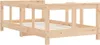 A wooden children's bed frame with a slatted base, shown from a side angle against a white background. Náhled obrázku produktu