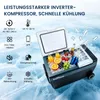 Infflow 45L compressor koelbox met ijsmachine, bediening Productafbeelding-voorbeeld 3