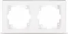 Weißer 2-fach Rahmen 150x80x14mm für Längs- und Quermontage Produktbild-Vorschau 1