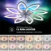 97W Blütenform LED Deckenleuchte mit RGB Backlight, Leise Produktbild-Vorschau 5